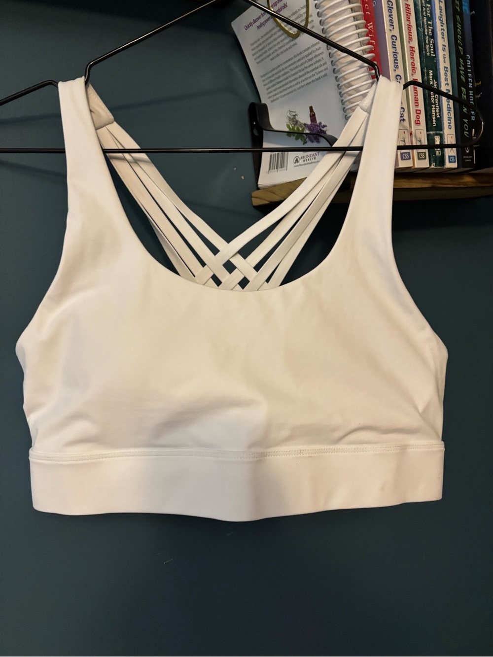 ZYIA White Weave Back Sports Bra